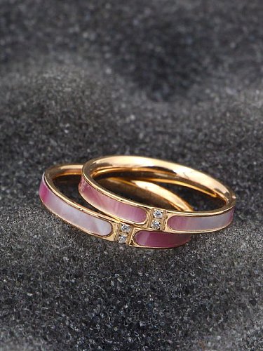 Titanium Shell Geometric Minimalist Band Ring