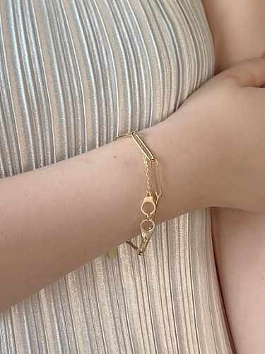 Stainless steel Hollow Geometric Minimalist Strand Bracelet