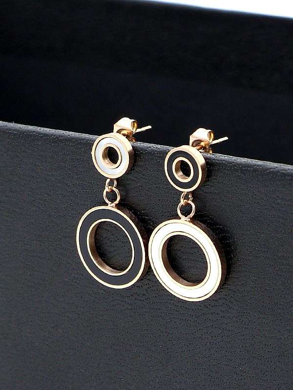 Titanium Round Dainty Drop Earring