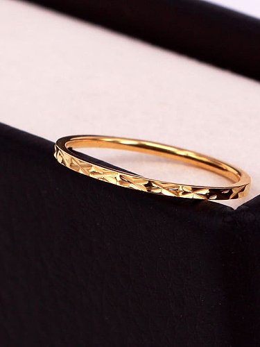 Titanium Steel Round Minimalist Band Ring