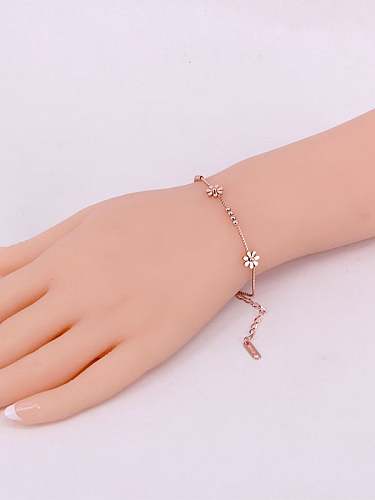Titanium Flower Minimalist Adjustable Bracelet