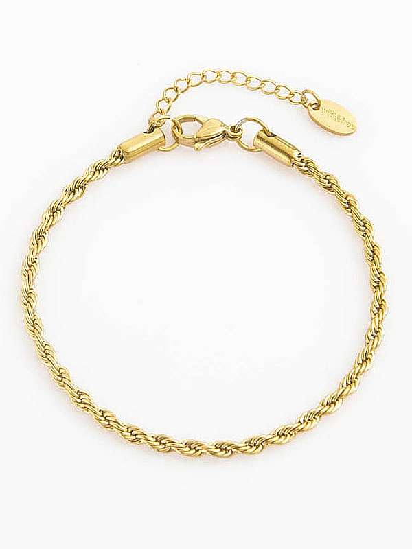 Twist chain stainless steel bracelet