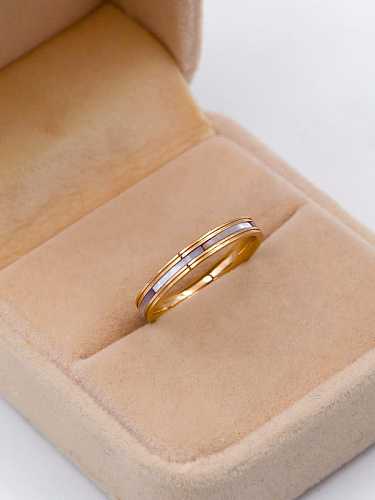 Titanium Shell Rosary Minimalist Band Ring