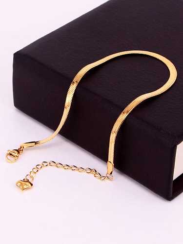 Titanium Steel Simple flat Snake bone chain Anklet