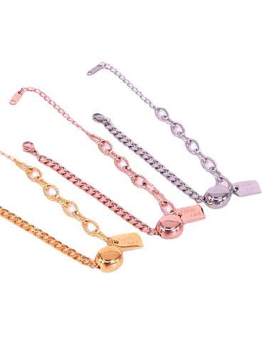 Titanium Steel Oval Vintage Link Bracelet