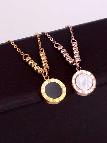 Titanium Steel Minimalist Shell Number Anklet