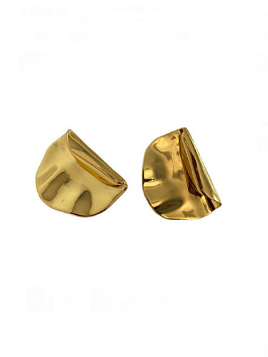 Brass Irregular Vintage Stud Earring