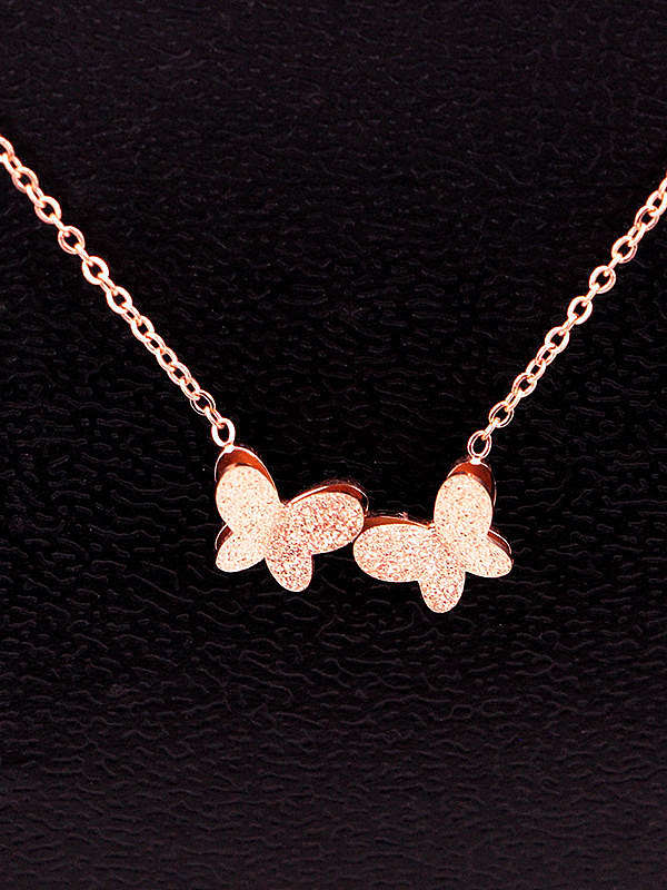 Titanium Butterfly Locket Dainty Necklace