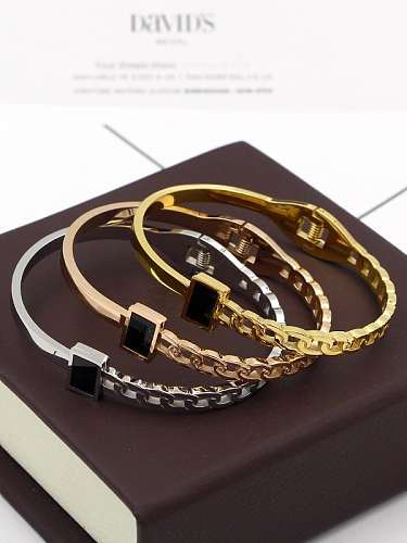 Titanium Geometric Minimalist Band Bangle