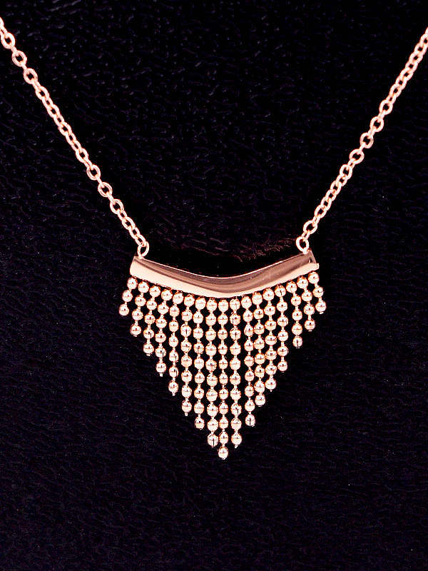 Titanium Tassel Dainty Necklace