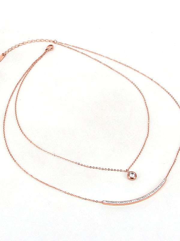 Titan Strass Medaillon minimalistische Halskette