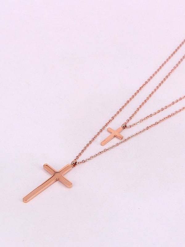 Titanium Cross Dainty Necklace