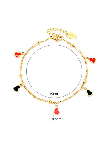 Stainless steel Enamel Irregular Minimalist Link Bracelet