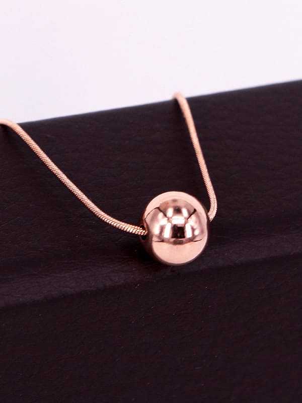 Titanium Steel Round Bead Minimalist Necklace