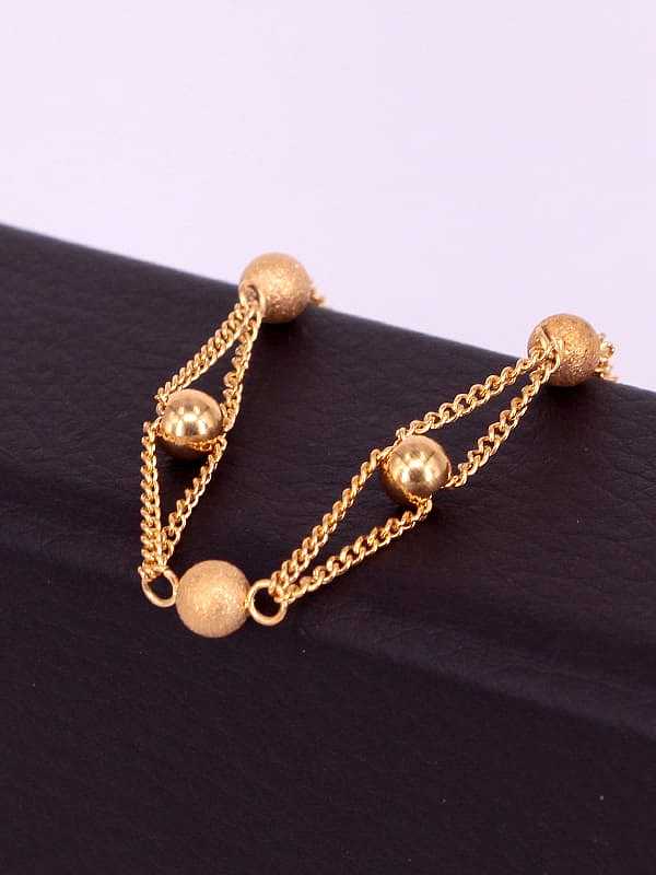 Titan-Stahl-Perlen-rundes minimalistisches Strang-Armband