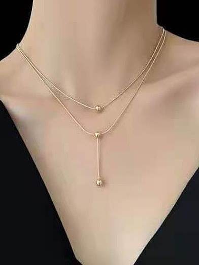 Titan Stahl Quaste Minimalistische mehrsträngige Schlangenknochenkette Halskette