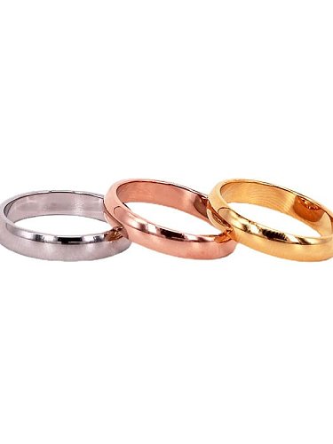 Titanium Steel Round Minimalist Band Ring
