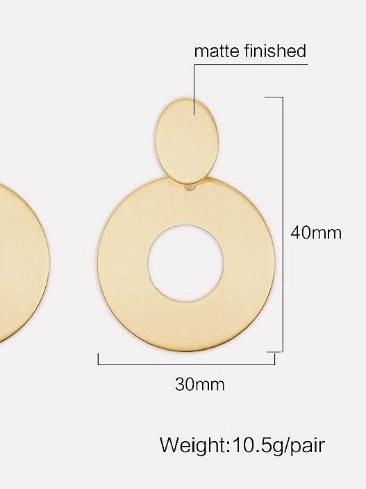 Runde Ohrringe aus Edelstahl im Retro-Stil