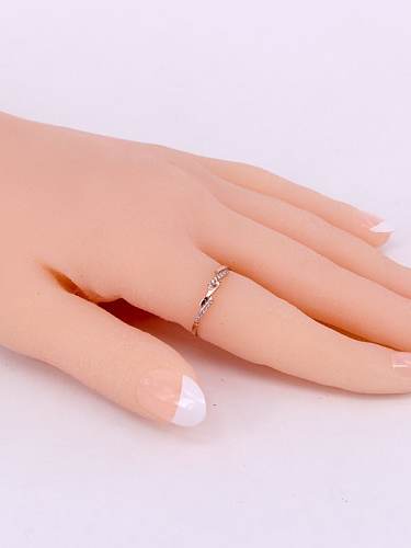 Titanium Cubic Zirconia Dainty Band Ring