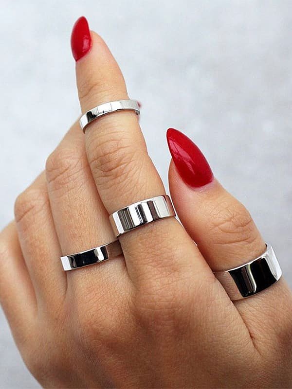 Stainless Steel Smooth Round Minimalist Band Ring