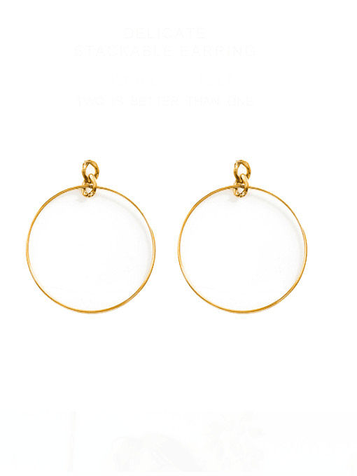 Stainless steel Geometric Minimalist Hoop Earring