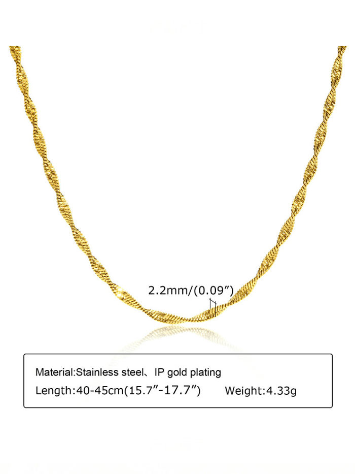 Titan Stahl Schlange Minimalistische Schlangenknochenkette Halskette