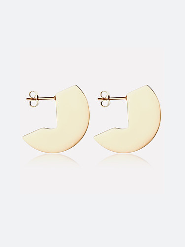 Simple geometric Stainless Steel Gold Earrings