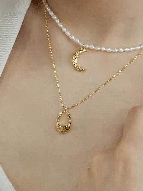 ins wind hollow gourd-shaped pendant necklace