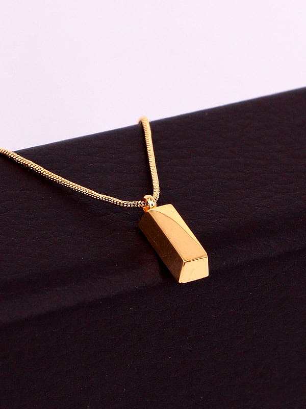Titanium rectangle Minimalist Necklace