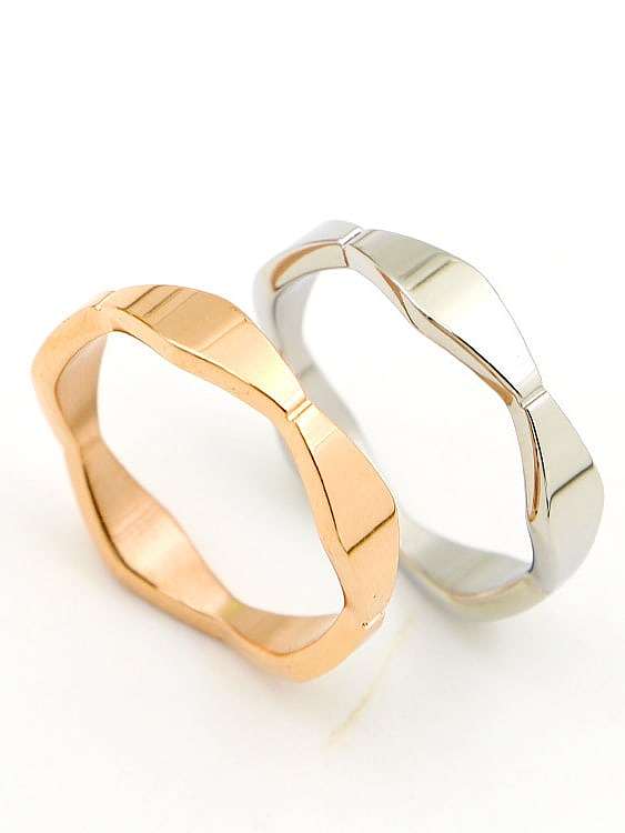 Titanium Irregular Minimalist Band Ring