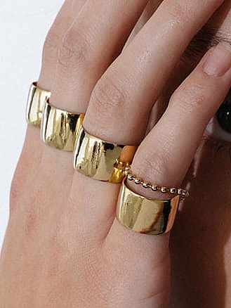 Stainless steel Minimalist Face width classic bead chain ring