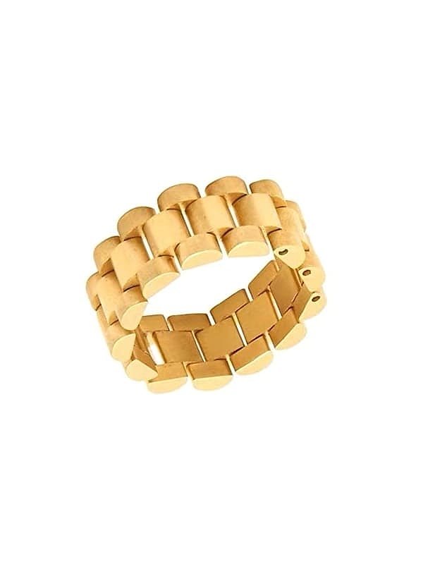 Titanium Geometric Minimalist smooth rings