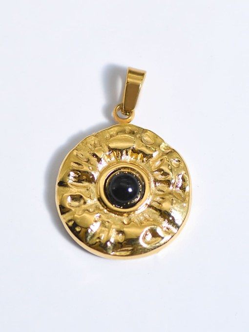 Evil Eye Titanium Steel Resin Enamel Vintage Pendant