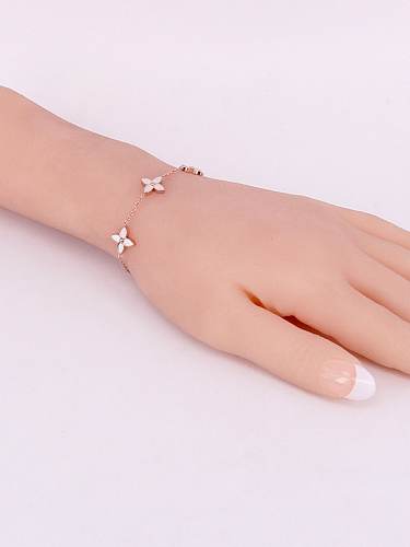 Titanium Flower Dainty Bracelet