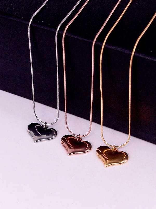 Minimalistische Halskette mit Herz aus Titanstahl