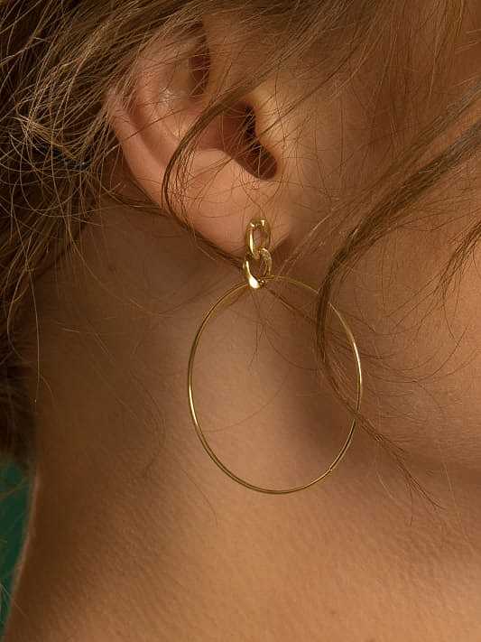 Stainless steel Geometric Minimalist Hoop Earring