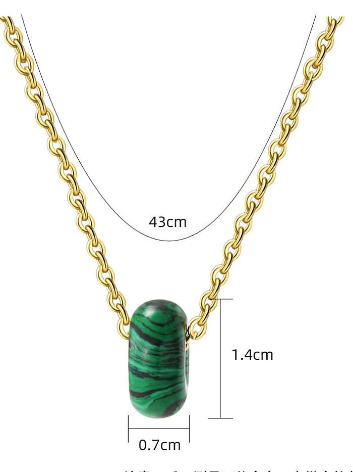 Minimalistische Halskette aus Edelstahl mit Glassteinherz