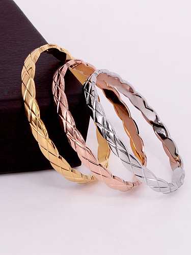 Bracelet jonc minimaliste réticulé en titane