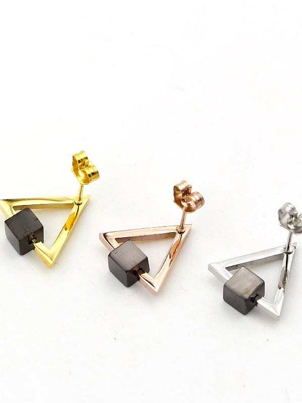 Titanium Triangle Minimalist Stud Earring