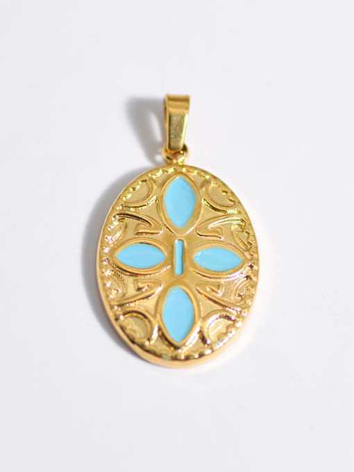Evil Eye Titanium Steel Resin Enamel Vintage Pendant