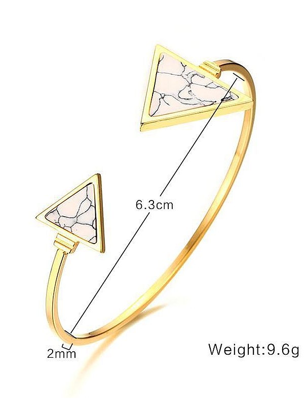 Dreieckiges offenes Armband aus Edelstahl