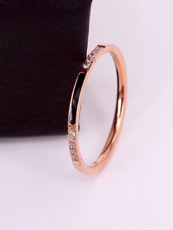 Titanium Enamel Geometric Minimalist rings