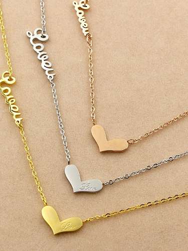 Collier Initiales Dainty Lettre Titane