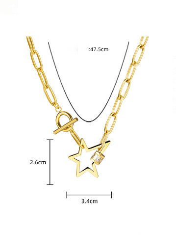 Minimalistische fünfzackige Stern-Anhänger-Halskette aus Titan-Stahl-Stern