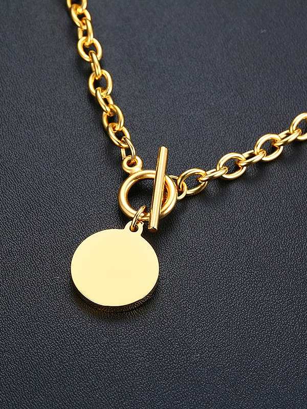Runde, minimalistische, langsträngige Halskette aus Edelstahl