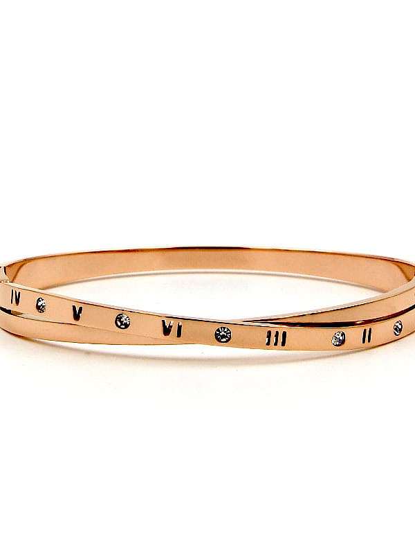 Bracelet minimaliste en titane avec numéro de strass