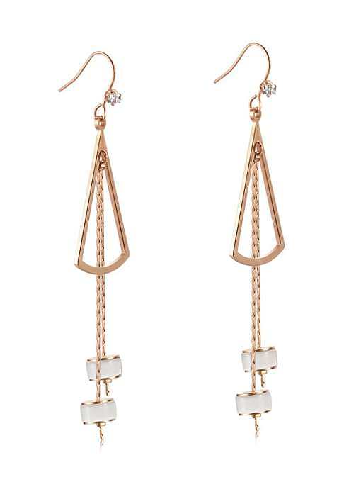 Titanium Steel Geometric Tassel Minimalist Chandelier Earring