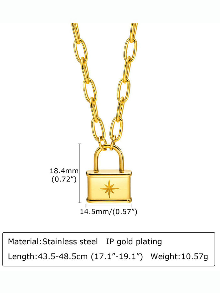 Stainless steel Locket Minimalist Hollow Chain Necklace
