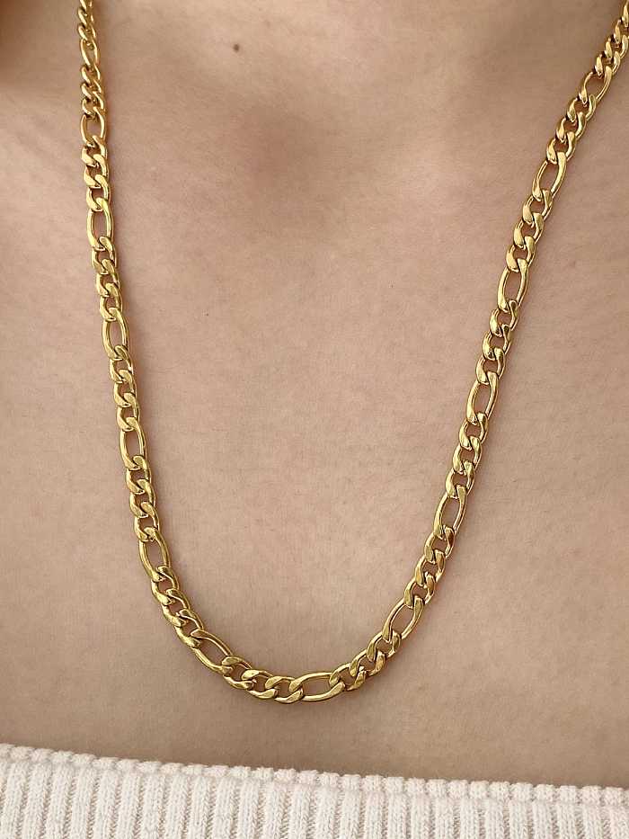 Minimalistische Halskette aus Titan mit geometrischer Kette