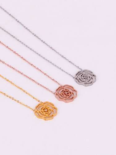 Titanium Shell Rosary Dainty Necklace